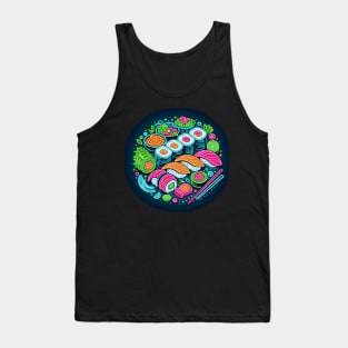 Cyber Punk Sushi Men Women Japanese Tank Top